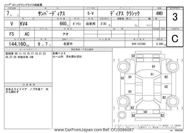 Subaru Sambar Dias Van 1995 thumbnail 3