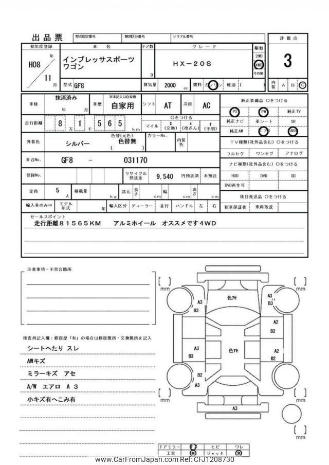 Subaru Impreza Sportswagon 1996 thumbnail 21