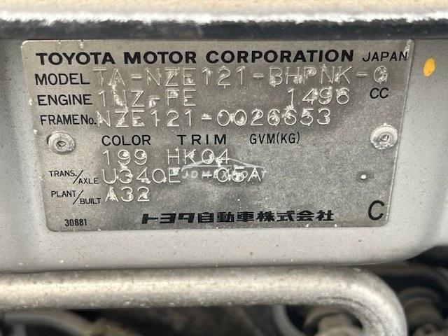 Toyota Allex 2001 thumbnail 36