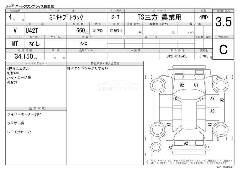 Mitsubishi Minicab Truck 1992 thumbnail 3