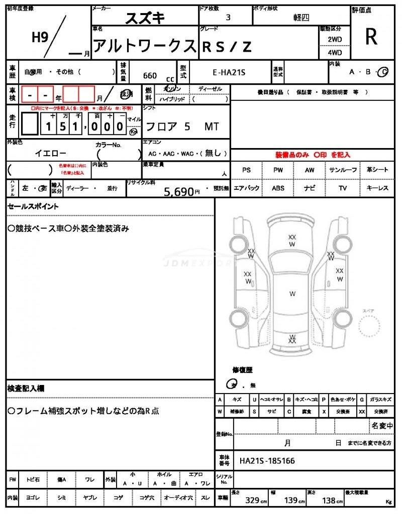 Suzuki Alto Works 1997 thumbnail 21