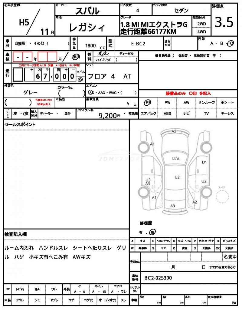 Subaru Legacy 1992 thumbnail 21