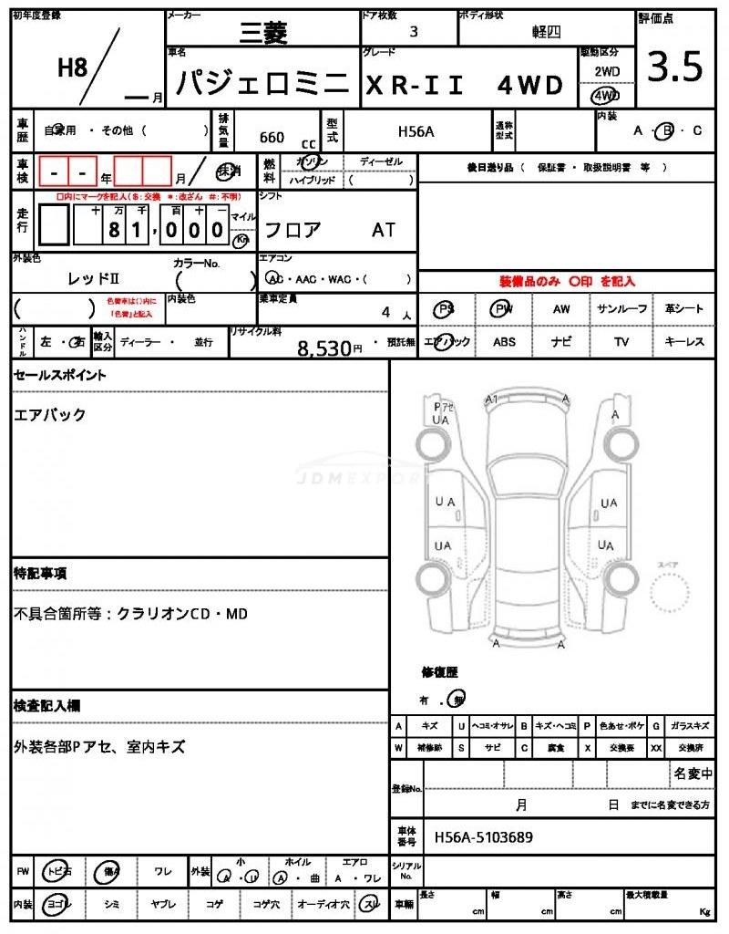 Mitsubishi Pajero Mini 1996 thumbnail 8