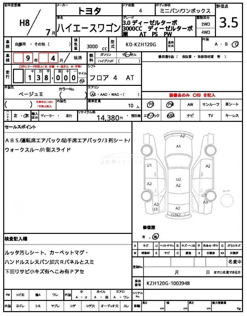 Toyota Hiace Wagon 1996 thumbnail 21