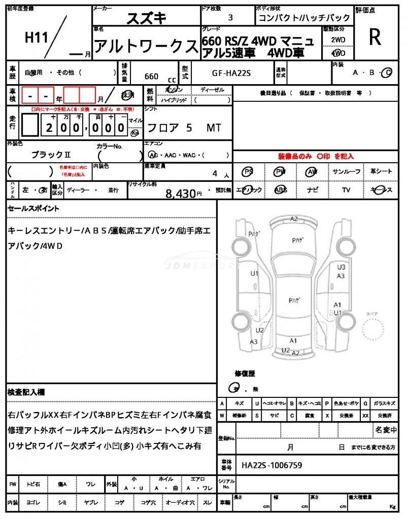 Suzuki Alto Works 1999 thumbnail 21