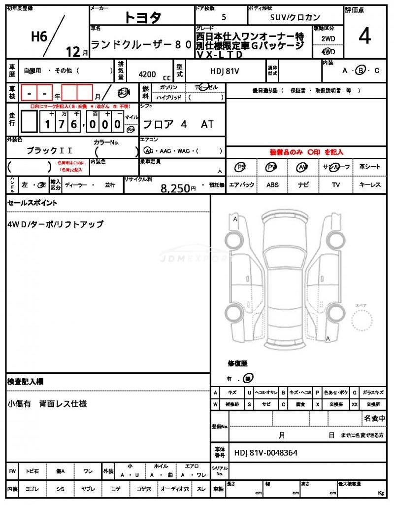 Toyota Land Cruiser 80 1994 thumbnail 66
