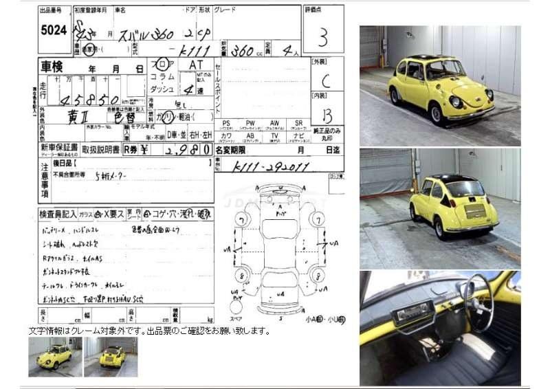 Subaru 360 1968 thumbnail 3