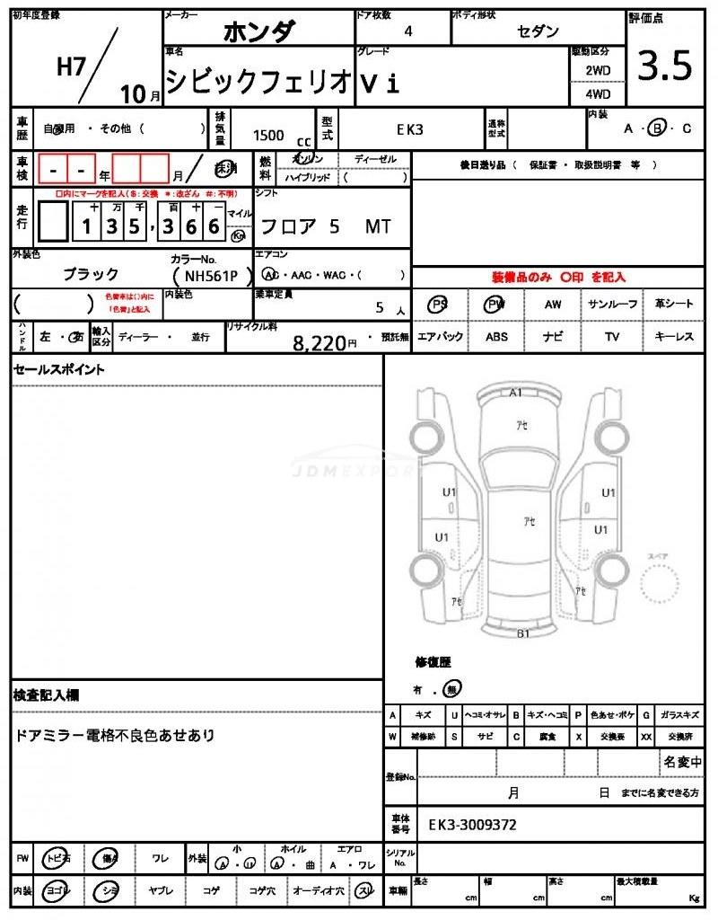 Honda Civic Ferio 1995 thumbnail 21