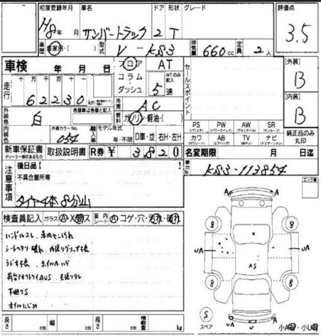 Subaru Sambar Truck 1996 thumbnail 7