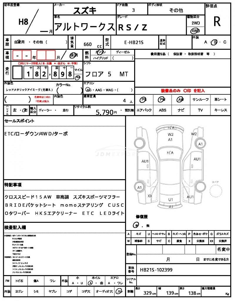 Suzuki Alto Works 1996 thumbnail 21