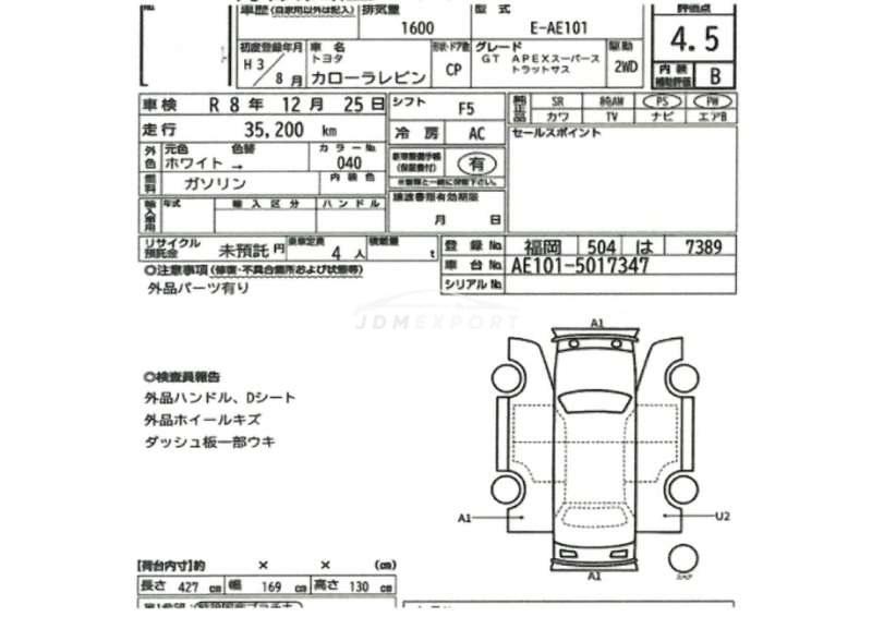 Toyota Corolla Levin 1991 thumbnail 3
