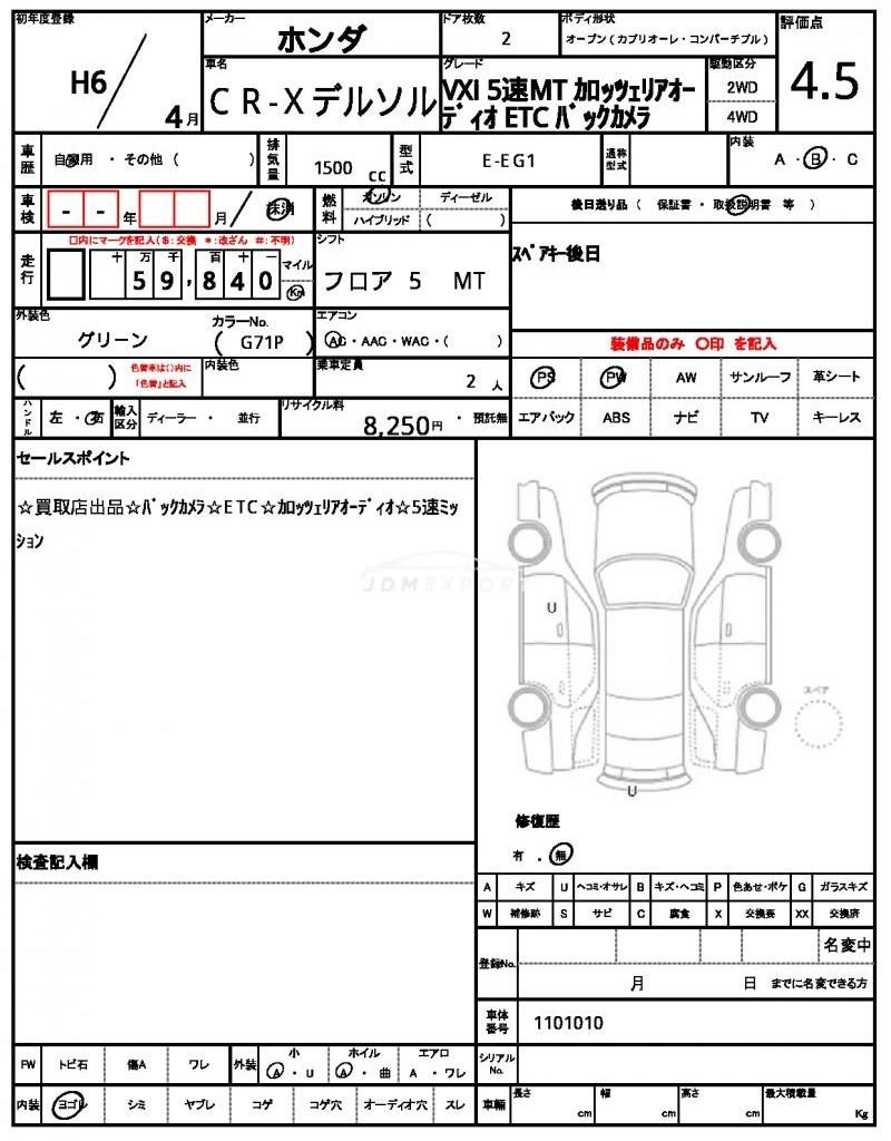 Honda CR-X Delsol 1994 thumbnail 21