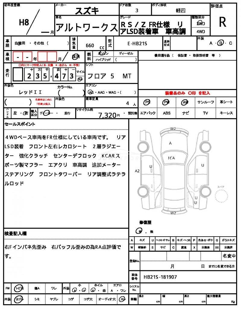 Suzuki Alto Works 1996 thumbnail 21