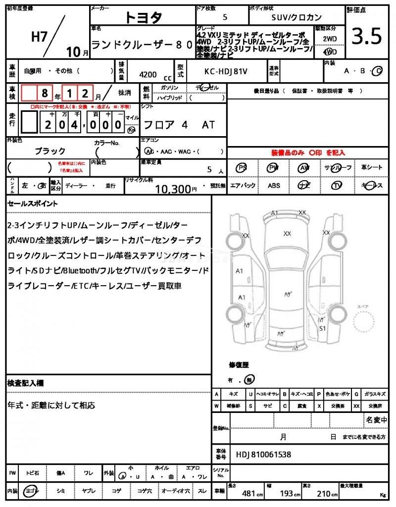 Toyota Land Cruiser 80 1995 thumbnail 10