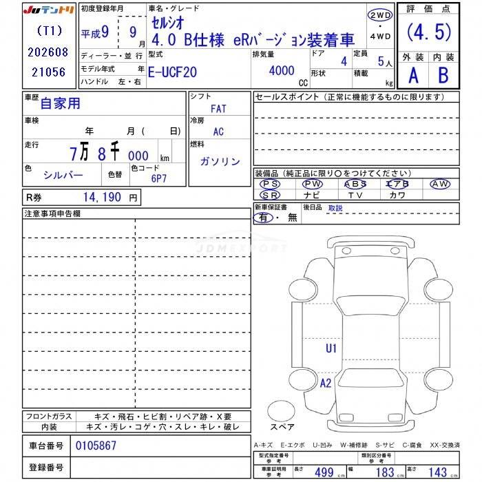 Toyota Celsior 1997 thumbnail 3
