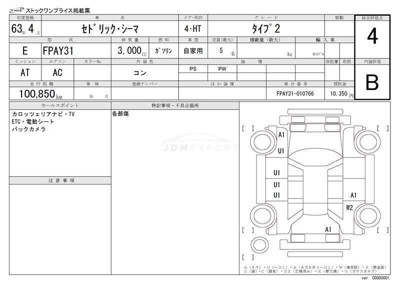 Nissan Cima 1988 thumbnail 3