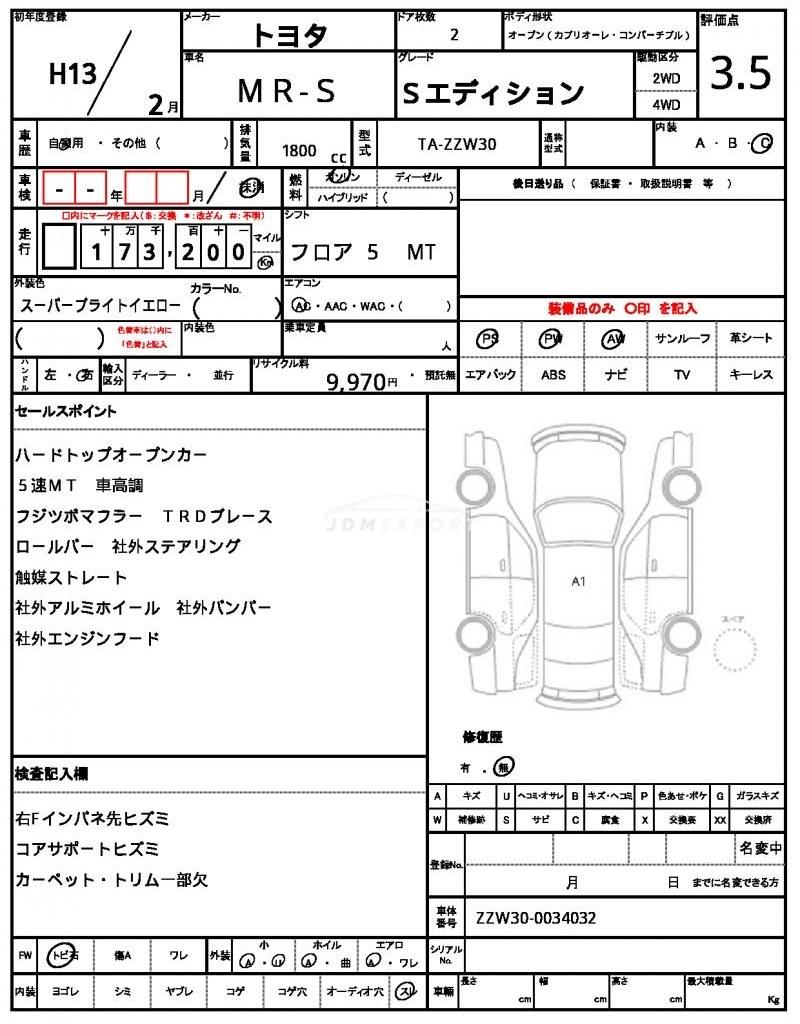 Toyota MR-S 2001 thumbnail 21