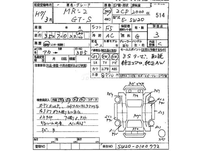 Toyota MR2 1995 thumbnail 3
