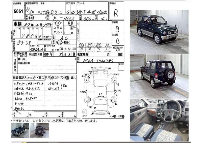 Mitsubishi Pajero Mini 1995 thumbnail 3