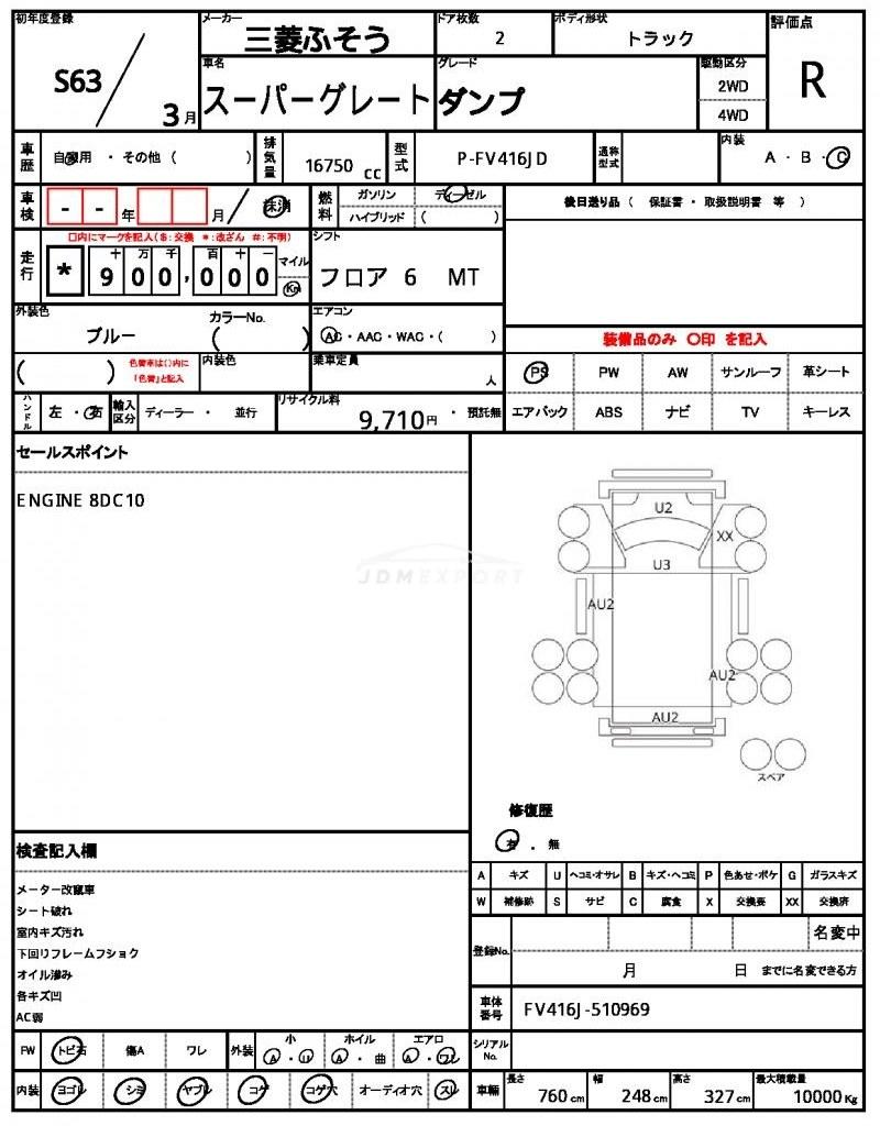 Mitsubishi Fuso Super Great 1988 thumbnail 20