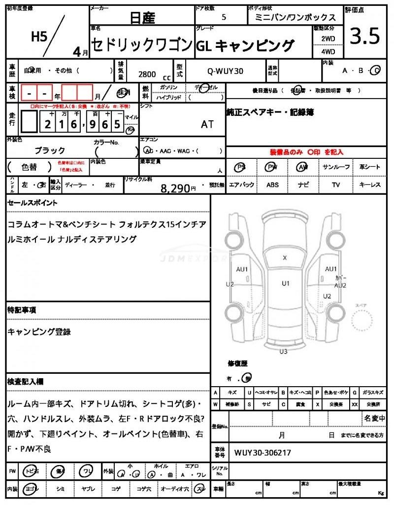 Nissan Cedric Wagon 1993 thumbnail 6