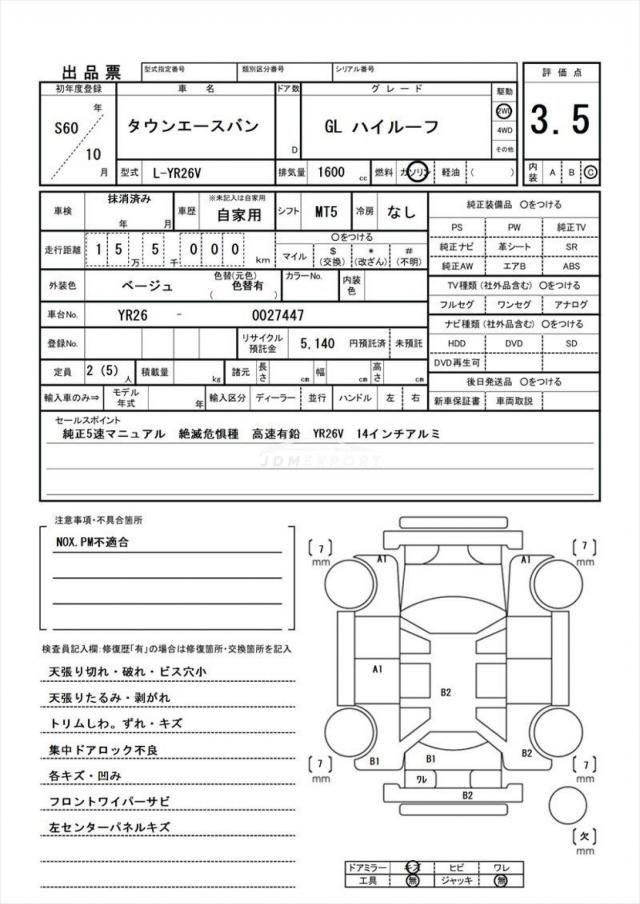 Toyota Townace Van 1985 thumbnail 17