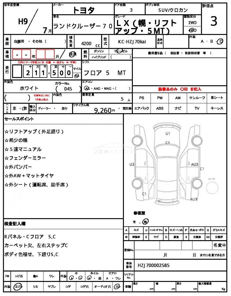 Toyota Land Cruiser 70 1997 thumbnail 16