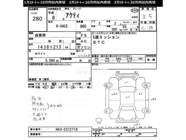Honda Acty Truck 1996 thumbnail 3