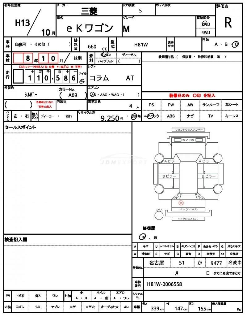 Mitsubishi eK Wagon 2001 thumbnail 10