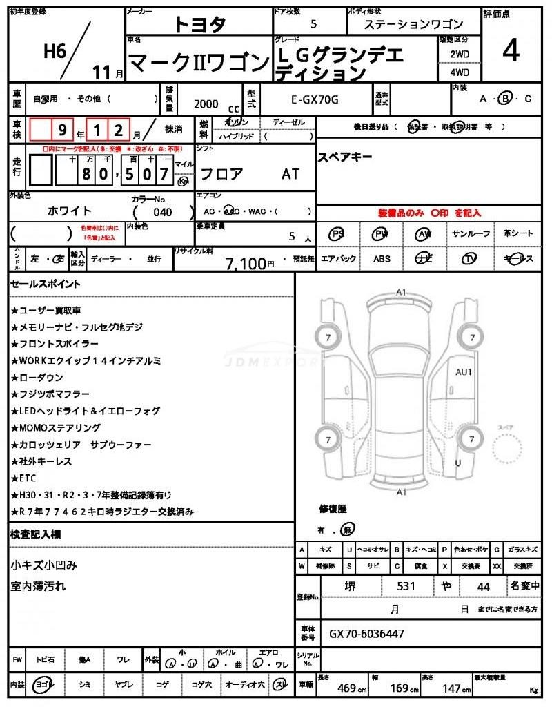 Toyota Mark II Wagon 1994 thumbnail 21